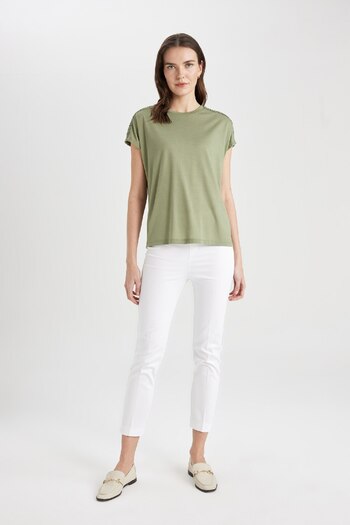 DeFacto Crew Neck Short Sleeve T-Shirt C2381ax24sp