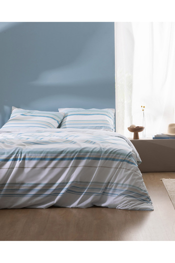 Madame Coco Sorel Double 100% Cotton Ranforce Printed Duvet Cover Set - Turquoise