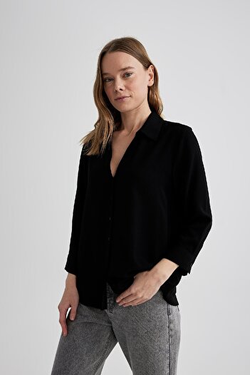 DeFacto Regular Fit Long Sleeve Shirt K4655az24sp