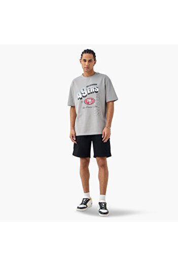 SP Characters San Francisco 49ers Print Crew Neck T-shirt with Short Sleeves
