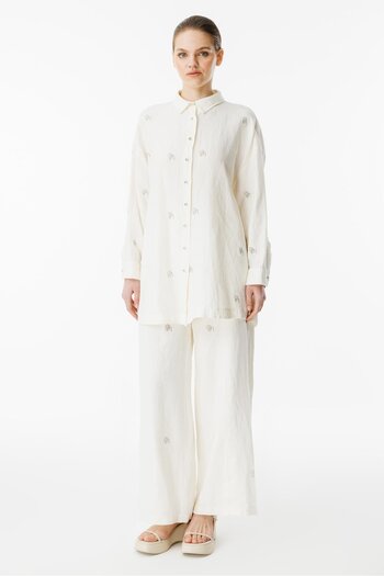 Ghisa Linen Suit Ecru
