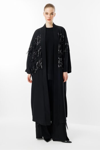 Ghisa Sequin Detailed Suit Black