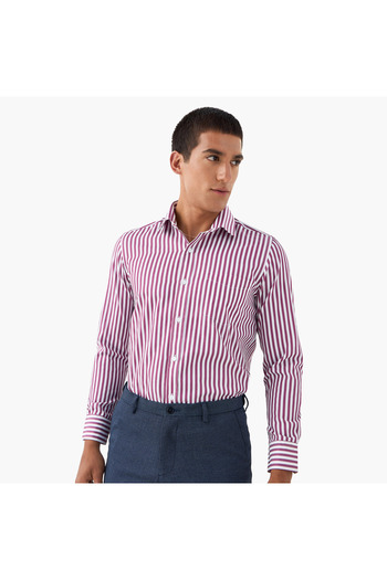 FAV Regular Fit Striped Shirt with Long Sleeves
