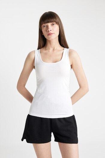 DeFacto White Regular Fit Cotton Underwear - R9041Az24Au