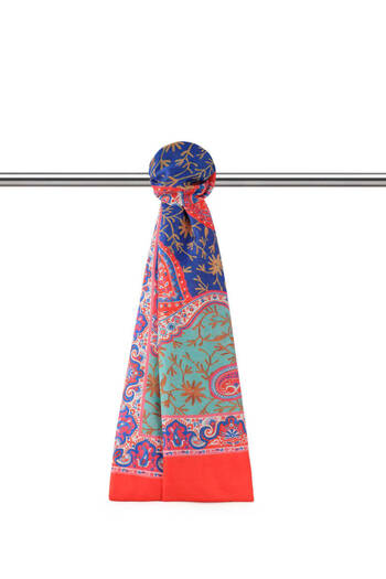 Bursa İpek Coral Paisley Pattern Soft Shawl