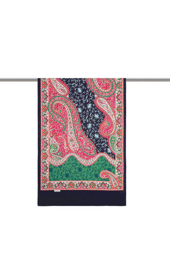 Bursa İpek Black Paisley Pattern Soft Shawl