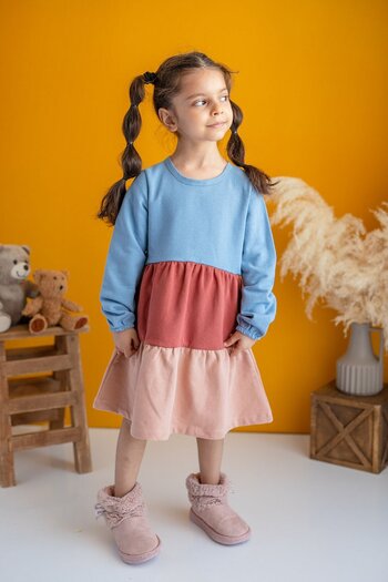 Zeyland Girl's Regular Fit Colorful Dress (2-7 years old)