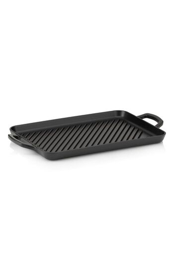 KELA Keck Lang Calido cast iron grill plate 35x25 cm black