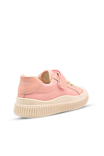 kids A more Brooklyn Leather Detailed Girl's Pink Color Anatomical Linen Shoes