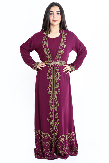 IKKXA Sparkling Handwork Purple Kaftan IKW9978