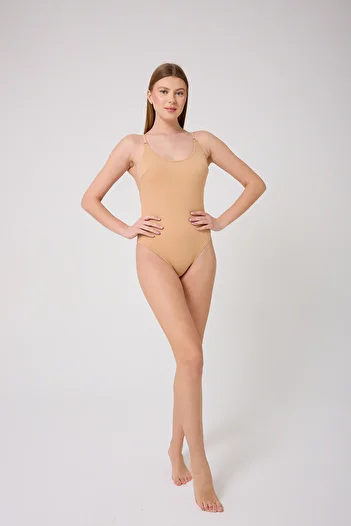 No Gossip Skin Cross Back Detailed Strappy Swimsuit