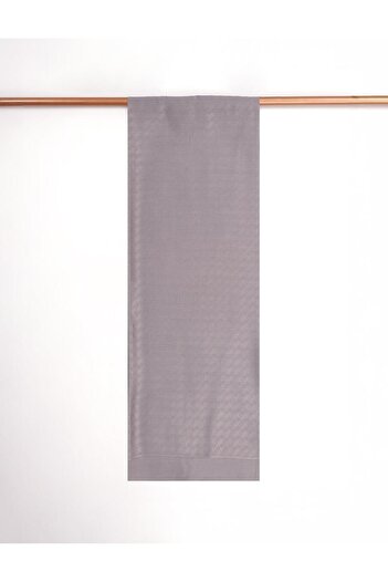 Kayra Dark Gray Logo Wool Shawl