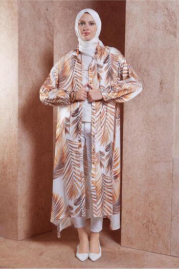 Alvina Long Satin Tunic 44611 - Patterned