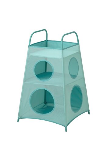 IKEA TIGERFINK Storage with Compartments – Turquoise | Durable, Kid-Friendly Organizer for Toys