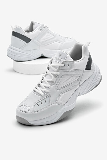 Tonny Black Unisex White Poly Sole High Sole Lace-Up Sports Shoes