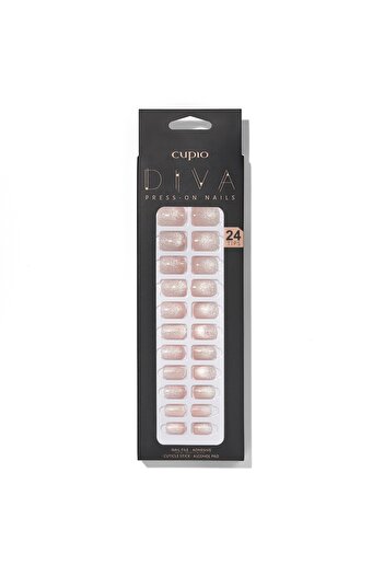 Cupio Set unghii false Cupio Diva - Cat Eye White
