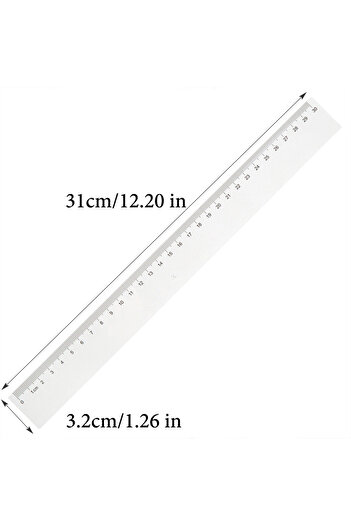 Choice 30cm Transparent Straight Ruler,20cm,30cm,40cm,50cm,High Precision Maths Drawing Measuring,Office Le