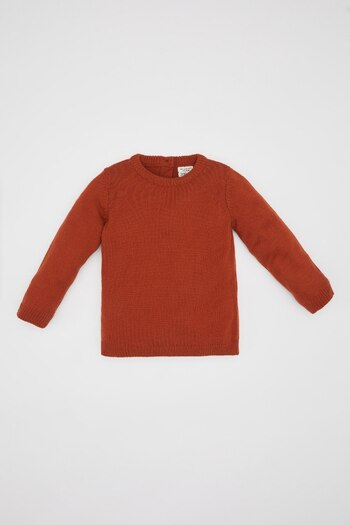 DeFacto Baby Boy Crew Neck Basic Plain Knitwear Sweater A5036A524Au