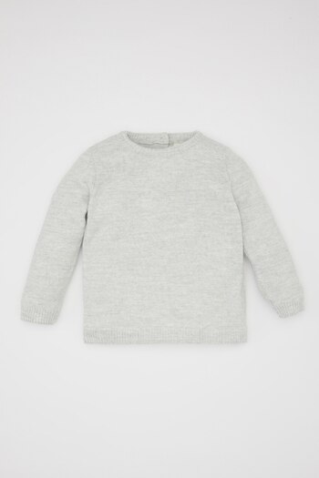 DeFacto Baby Boy Crew Neck Basic Plain Knitwear Sweater A5036A524Au