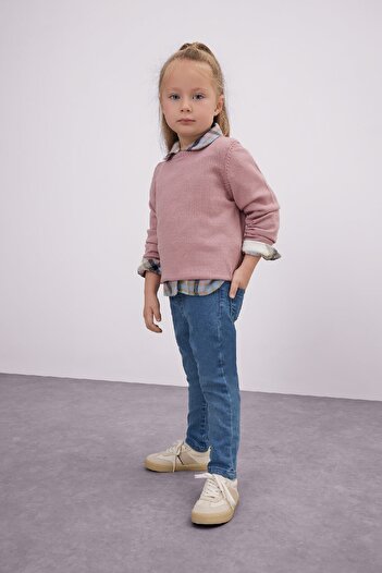 DeFacto Baby Girl Crew Neck Basic Plain Knitwear Sweater X8187A224Au