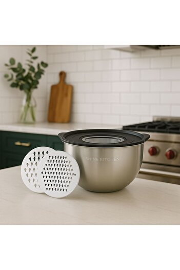 SHINE KITCHEN Stainless Steel 9 Piece Mixing Bowl