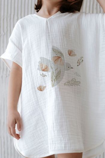 Tuğba Kuğu 4 Layer Muslin Poncho - Summer Vibes