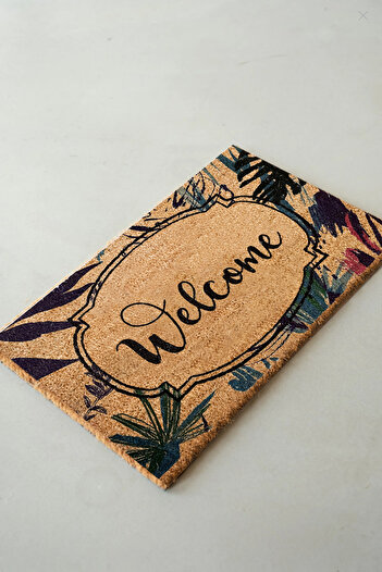 Chilai Home Coco Hojaco Natural Koko Mat, 40X60 cm Bristle Door Front Mat