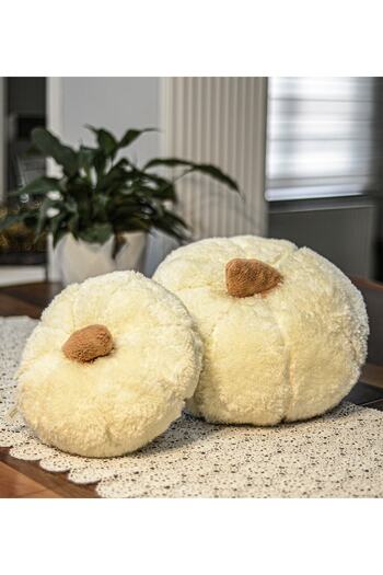 Pandamkee Paptex Decorative 2-Piece Plush Pumpkin Throw Pillow
