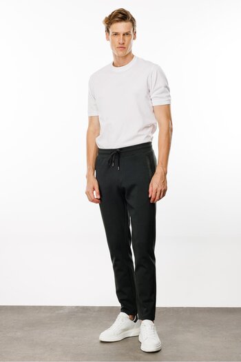 Desen Triko Khaki Men's Quilted Sweatpants