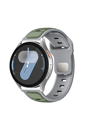 VELMORA Galaxy Watch 46mm Vlmr Krd-135 22mm Silicone Cord Strap Band - Light Blue-Gray