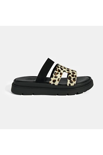 Desa Women's Leopard Suede Slippers