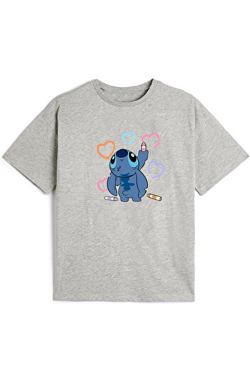 makiteks Girl's Printed Tshirt 5-14 Years Lilo Stitch Quality Cotton