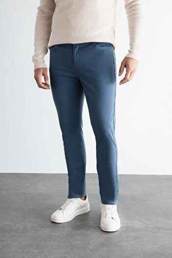 DeFacto Chino Kanvas Pantolon Slim Fit Dar Kesim Pamuklu Esnek Dar Paça C9441ax24au