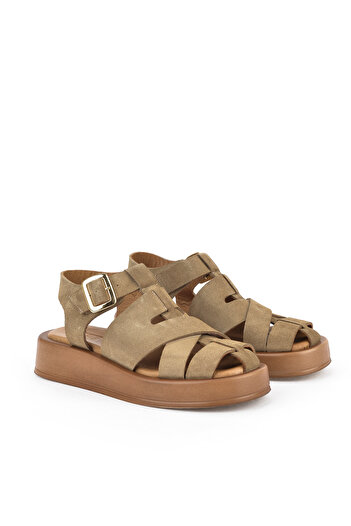 Ziya Genuine Leather Women's Sandals Suitable for Lovers 1511033 Z25013