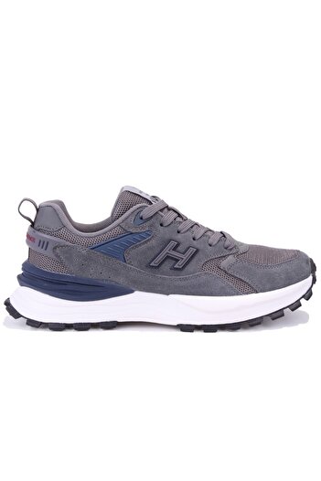 Hammer Jack 10125001   Peru Premium Dark Gray Navy Blue Orthopedic Casual Leather Men's Sneakers