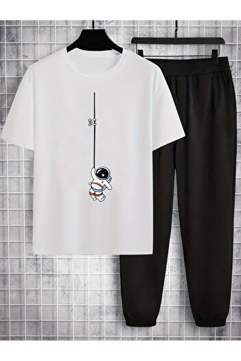 PENTHİLUS 2 Pieces Short Sleeve T-Shirt & Long Pants Suit Comfortable Tracksuit Set for Boys Teenagers