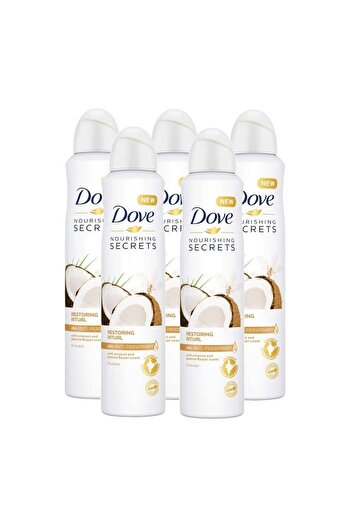 Dove Dove Nourishing Secrets Coco & Jasmine Women's Deodorant Spray, 5 x 250 ml