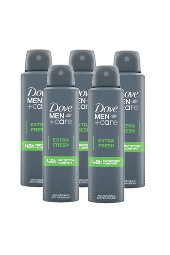Dove Antiperspirant spray barbati Dove Men Care+ Extra Fresh, 5 x 150 ml