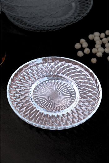 tabakevi Tabak Evi Aden Sensu Cam Çay Tabağı 12cm Sade 6 lı 2494