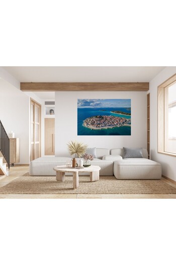 Zumzeria Tablou Canvas Divine Seaside Town In Croatia, 80x50cm, tabloucanvas1060, Zumzeria ®