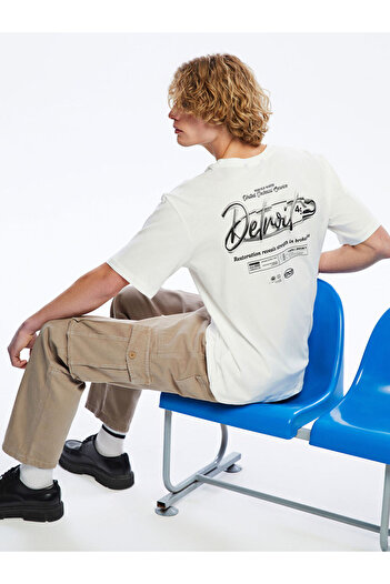 LC Waikiki Xside Crew Neck Printed Combed Cotton Men's T-Shirt