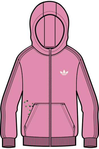 adidas Gfx Fz Hoodie Sweatshirt Pink Jz9933