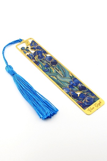 Solfera Vincent Van Gogh Painting the Irises Flowers Picture Metal Bookmark Book Mark