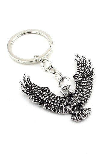 Solfera Wings Opened Predator Eagle Bird Metal Keychain Kc287