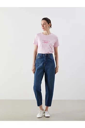 LC Waikiki New Season Crew Neck Ribbon Printed Women's T-Shirt - S5Nj05Z8