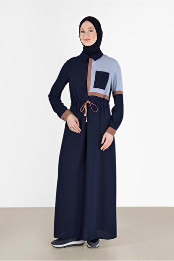 Alvina 3-COLOR CREPE DRESS WITH BANDED WAIST 42219