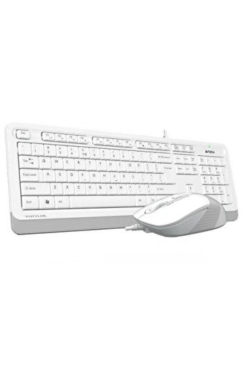 A4 Tech F1010 Q USB White Tr mm Keyboard+Opt Mouse