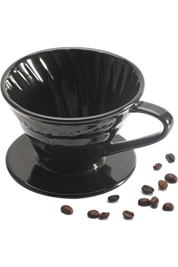 fulina Ceramic Pour Over Coffee Dripper, Reusable Porcelain,Slow Brewing Accessories with 1 Holes for Home
