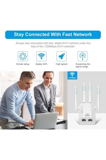 COOYA WiFi  Amplifier,Repeater with 4 Modes,1200 Mbit/s Dual Band 5GHz 867 Mbit/s + 2.4GHz 300Mbit/s