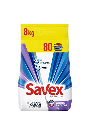 SAVEX DETERGENT AUTOMATIC 8KG 2IN1 WHITE AND COLORS